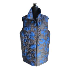 ⭐️Bench Mens Blue and Gray Quilted Camo Vest Size XL